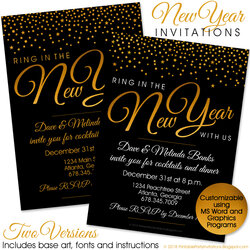 Free Printable New Eve Invitations Party Year Invitation Years Kit Below Link Click Invite Sq