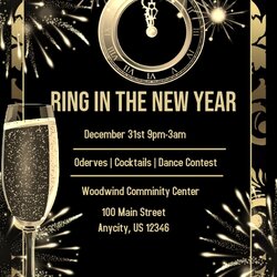 Peerless New Years Eve Party Invite Template Poster Year Ts