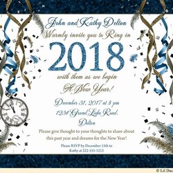 Wonderful New Years Eve Invitation Template Beautiful