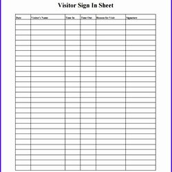 Sign Out Sheet Template Excel Example In Best Of