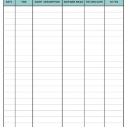 Perfect Best Sign Out Sheet Template Printable For Free At Excel Equipment