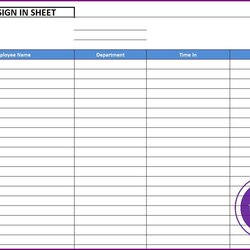 Cool Sign Out Sheet Template Excel Employee In