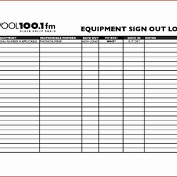 Marvelous Sign Out Sheet Template Excel Templates Log Via Word Sample Lovely Of