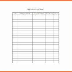 Sign Out Sheet Template Excel Awesome Key Sample Equipment Templates Inspirational Of