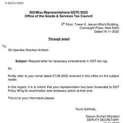 Superb Request Letter For Doing Important Amendments In Act Necessary