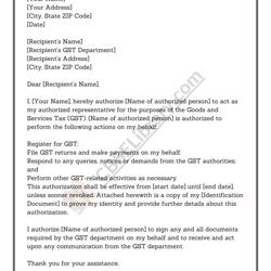 Sterling Authorization Letter Of Format Samples For