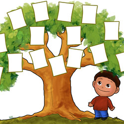 Eminent Printable Family Tree Best Template Kids Templates Children Kid Designs Para