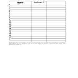 Perfect Sign Up Sheet In Templates Word Excel