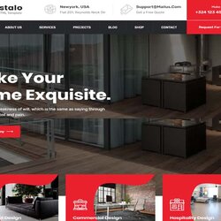 Responsive Templates Free Download Hub Interior Design Template