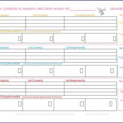 Sterling Free Printable Lesson Plan Template For Templates