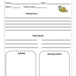 Fine Thematic Unit Lesson Plan Template Inspirational