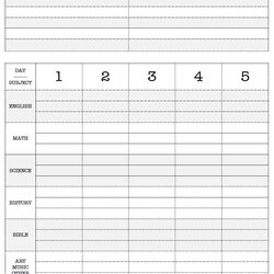 Excellent Free Printable Easy Weekly Planner Lesson Plan Work