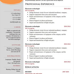 Outstanding Basic Resume Templates Doc Free Premium