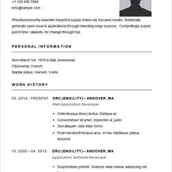 Superb Free Basic Resume Templates Download Samples Examples Format Word Premium Developer Template