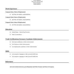 Peerless Basic Resume Template In Word And Formats
