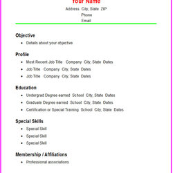 Resume Template Cover And Letter Sample Basic Word Simple Templates Examples Chronological Format Builder