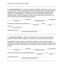 Eminent Free Credit Card Authorization Forms Sample Word Payment Form