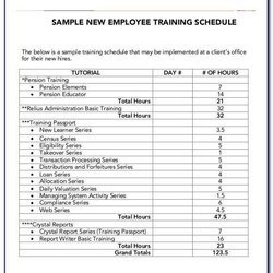 Super Employee Training Plan Excel Template Annual