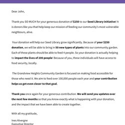 Marvelous Nonprofit Thank You Letter Templates Donation Donor Donations Donors Sponsorship Sumac Template