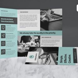 Best Fold Brochure Templates For Word Theme Junkie Aqua