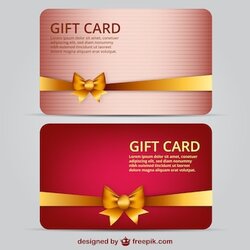 Free Vector Gift Card Template Size