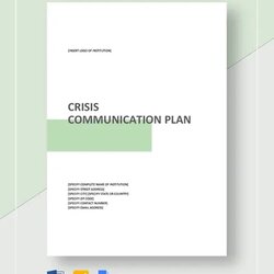 Capital Crisis Communication Plan Template Download In Word Google Docs