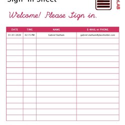 Cool Free Printable Sign In Sheets Templates Form And Guest Sheet