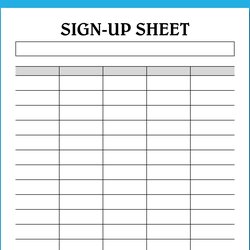 Printable Sign Up Sheet Template