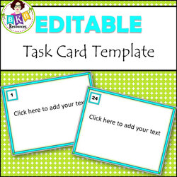 Editable Task Card Templates Resources For Template Related Posts