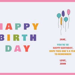 Super Editable Custom Free Printable Birthday Card Template Doc Own Outstanding Hundreds Customize
