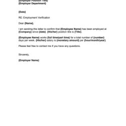 Cool Employment Confirmation Letter Template Employer Sample Verification Certificate