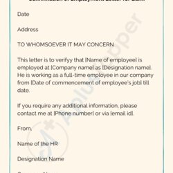 Super Confirmation Of Employment Letter For Your Needs Template Bank Source