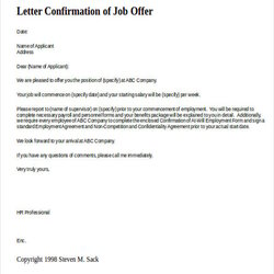 Confirmation Of Employment Reference Letter Job Format