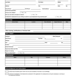 Magnificent Job Application Form Examples Format Employment Template Forms Printable Simple Example