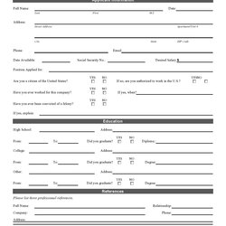 Superior Basic Employment Application Templates Free Template Kb