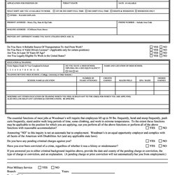 Free Employment Job Application Form Templates Printable