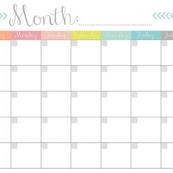 Smashing Blank Calendar Template Excel Templates