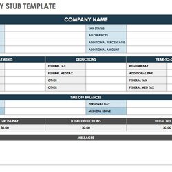 Brilliant Free Pay Stub Templates Template Simple Excel Easy Layout Payment Deductions