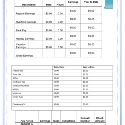 Wonderful Pay Stub Template Download Free Documents For Word And Excel