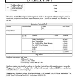Great Pay Stub Paycheck Templates Template