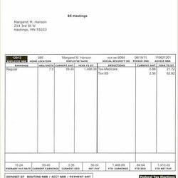 Preeminent Printable Pay Stub Templates In Word Format Template