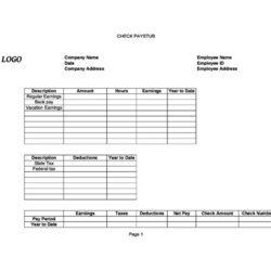 Exceptional Free Pay Stub Templates Excel Word Payroll Paycheck Printable Payslip Template