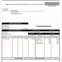 Tremendous Excel Pay Stub Template Templates Paycheck Sample Salary Slip Elegant Of