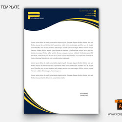 Admirable Letterhead Template Free Download Printable Form Templates And Letter Yellow Blue Corporate Design