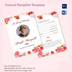 Super Funeral Pamphlet Templates Word Format Download Template Service Use Obituary Brochure Moreover Orders