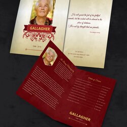 Sublime Funeral Program Brochure Templates Word Template Invitation Dark Details