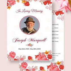 Fantastic Funeral Service Pamphlet Template Download In Word Google Docs