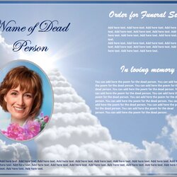 The Highest Standard Funeral Brochure Template Word Templates Program Sample Obituary Wording Examples Making