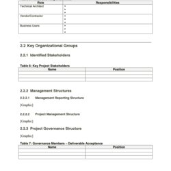 Project Management Template In Word And Formats Page Of