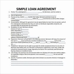 Sterling Free Personal Loan Contract Template Elegant Agreement Excel